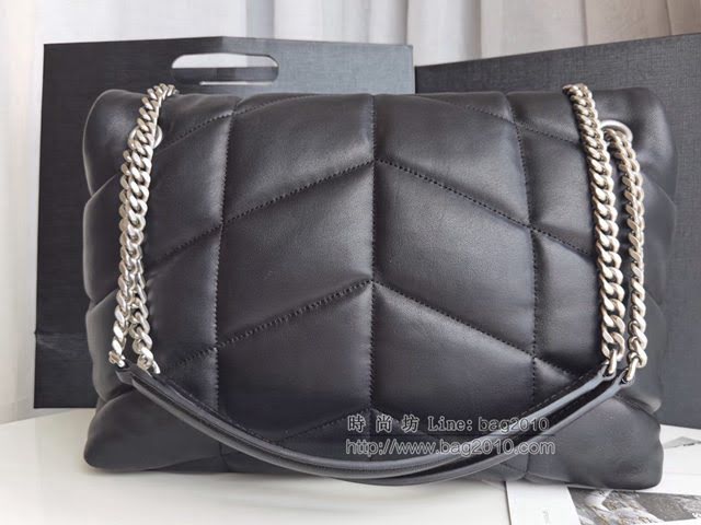 YSL爆款女士包包 聖羅蘭經典款LOULOU PUFFER絎縫小羊皮包 YSL肩背斜挎包 577475  jjh1156